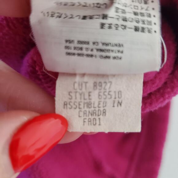 Vintage Patagonia Pullover Womens Medium Fleece Hooded Half Zip Retro 90s USA - Picture 7 of 9